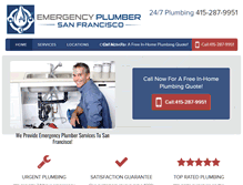 Tablet Screenshot of emergencyplumbersanfrancisco.org
